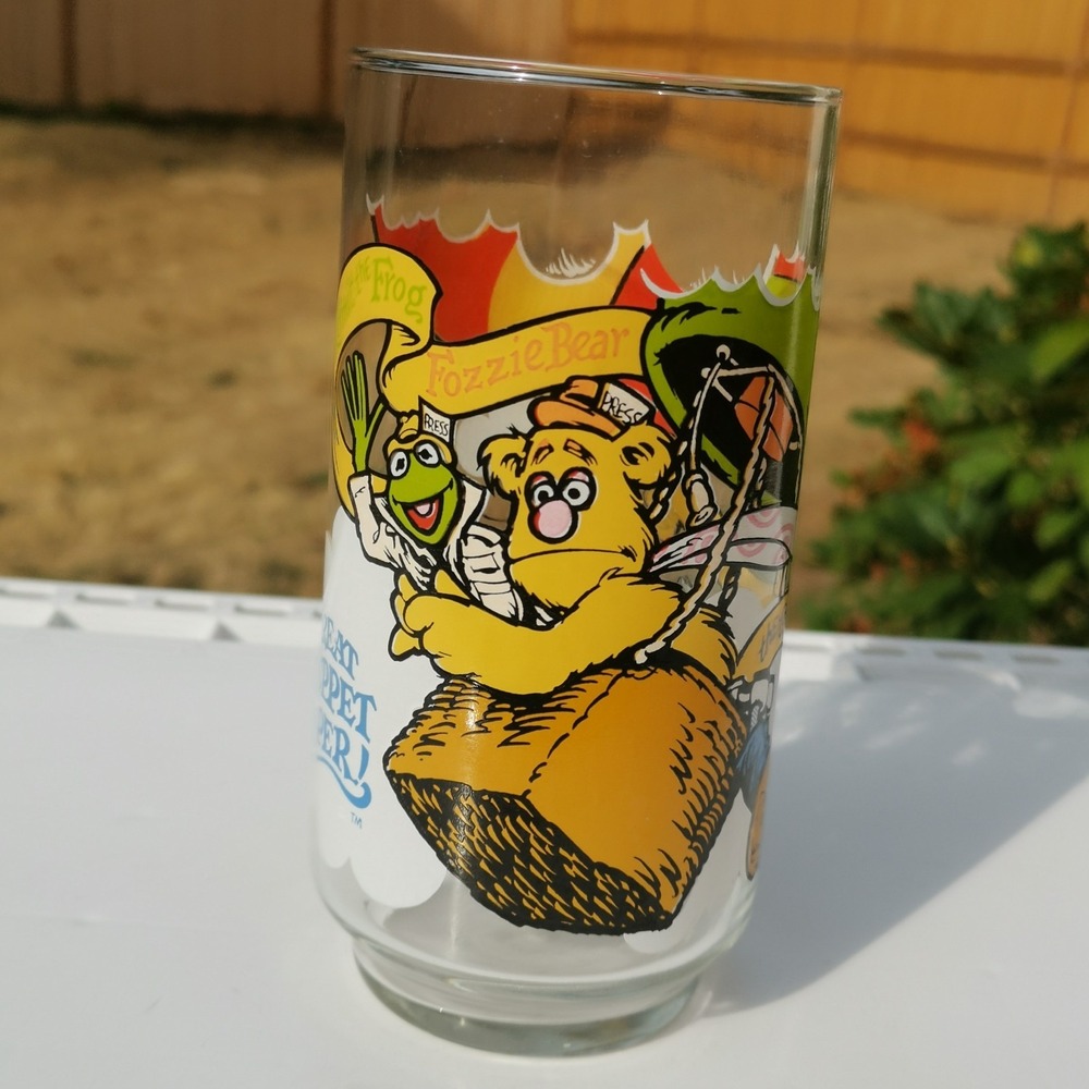 McDonalds 1981 Vtg Glasses The Great Muppet Caper Kermit Fozzie Gonzo